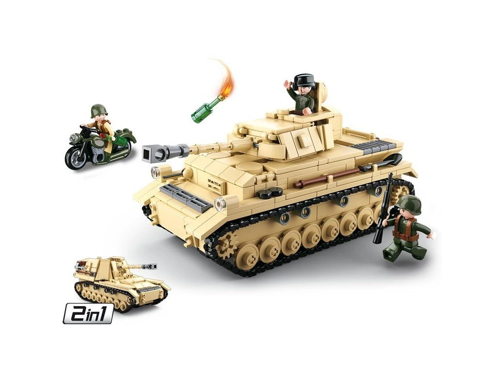 Sluban Army WWII M38-B0693 Velký německý tank 2v1