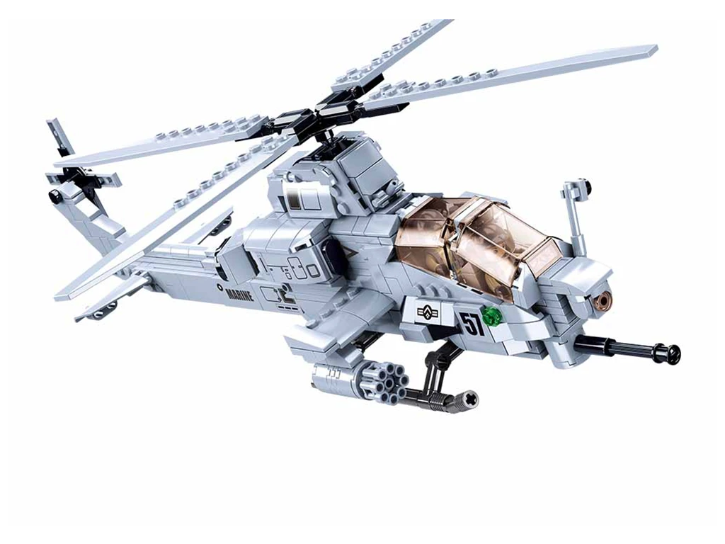 Sluban ModelBricks M38-B0838 Bitevní vrtulník AH-1Z Viper v měřítku 1:35
