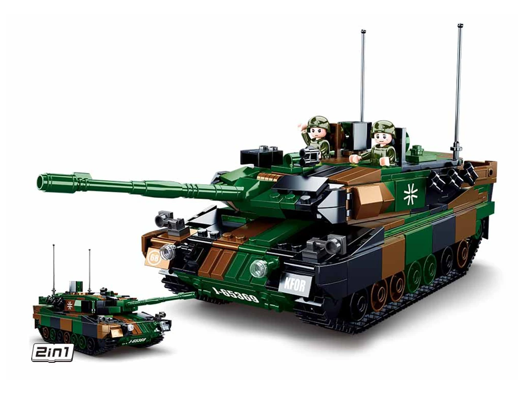 Sluban ModelBricks M38-B0839 Německý hlavní bojový tank 2v1 v měřítku 1:35