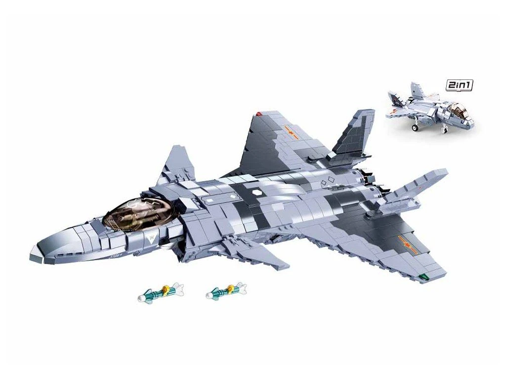 Sluban ModelBricks M38-B0931 Stíhací letoun J-20 Mighty Dragon