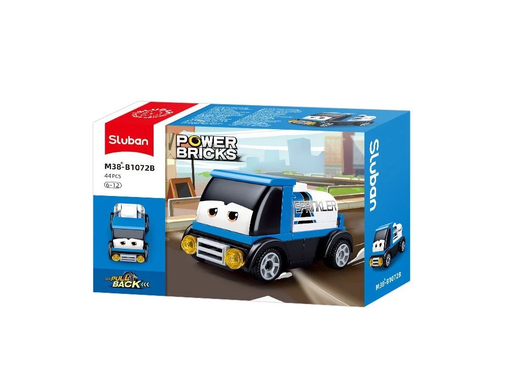 Sluban Power Bricks M38-B1072B Modrá natahovací cisterna s očima