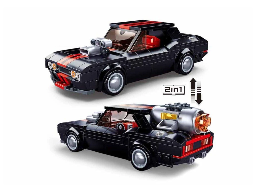 Sluban ModelBricks M38-B1085 Černý pouliční vůz 2v1