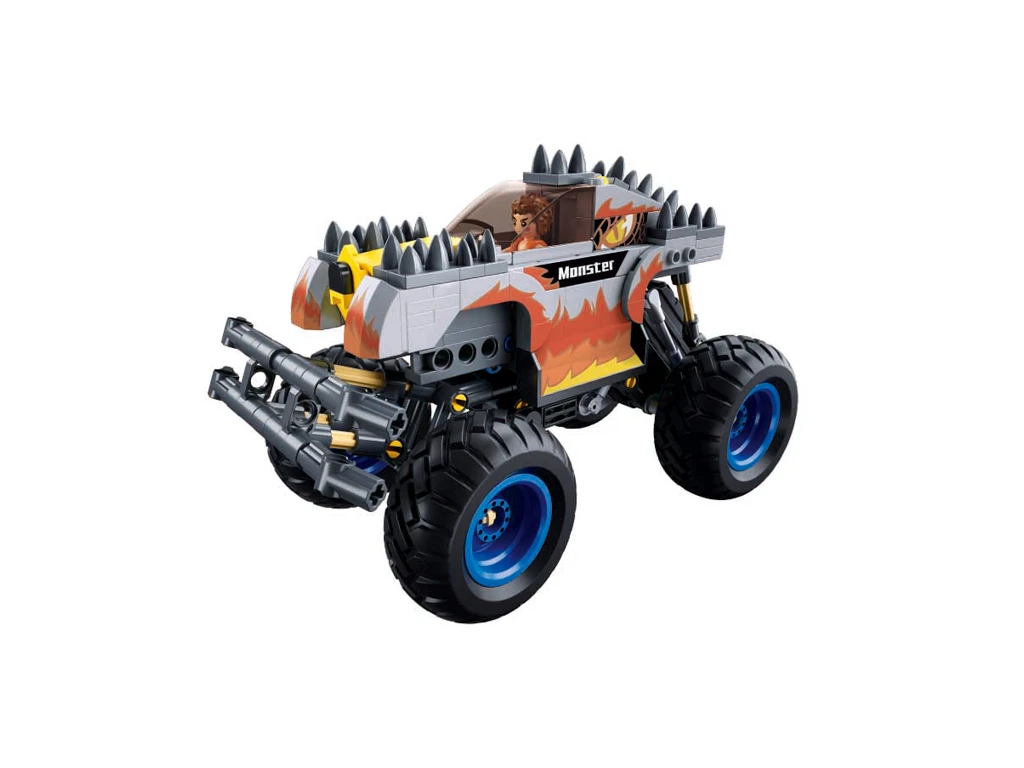 Sluban Power Bricks M38-B1162 Stříbrný natahovací off-road Monster