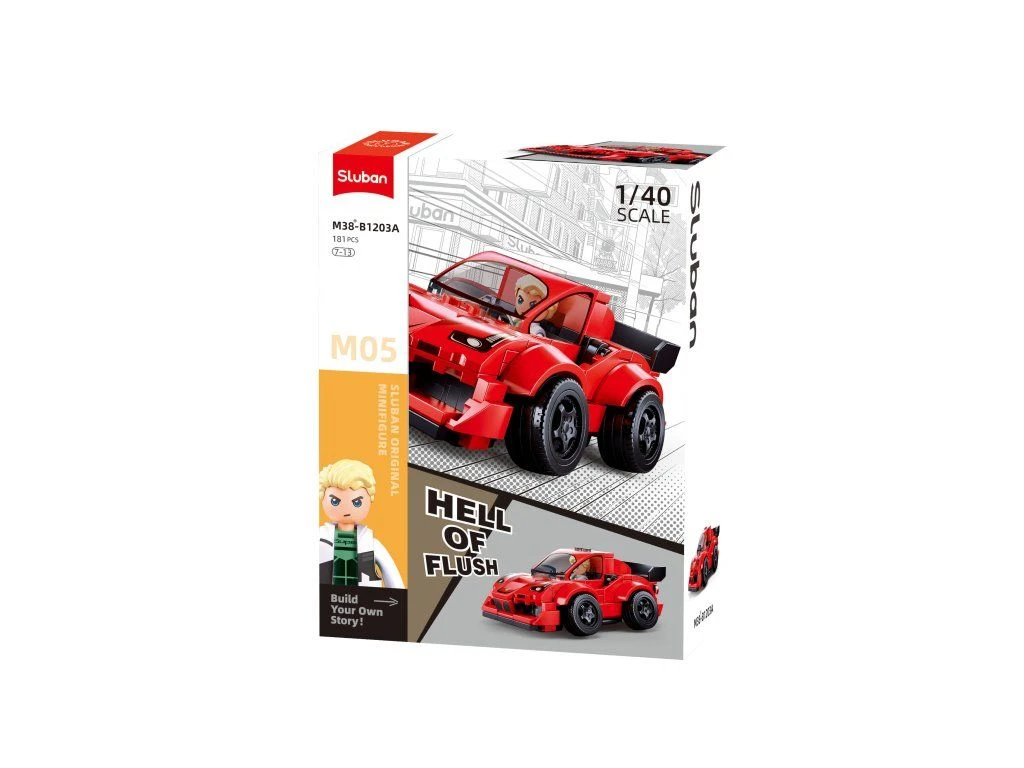 Sluban Hell of Flush M38-B1203A Upravený sportovní automobil M05 v měřítku 1:40