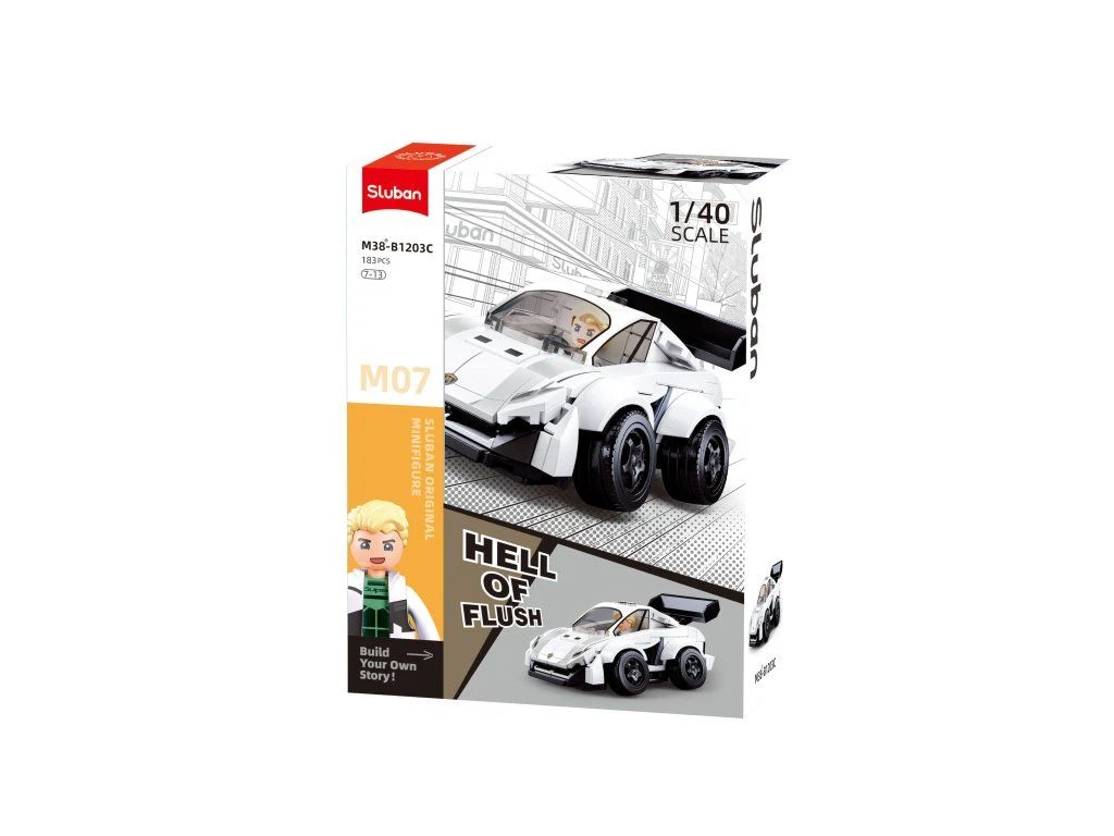 Sluban Hell of Flush M38-B1203C Upravený sportovní automobil M07 v měřítku 1:40