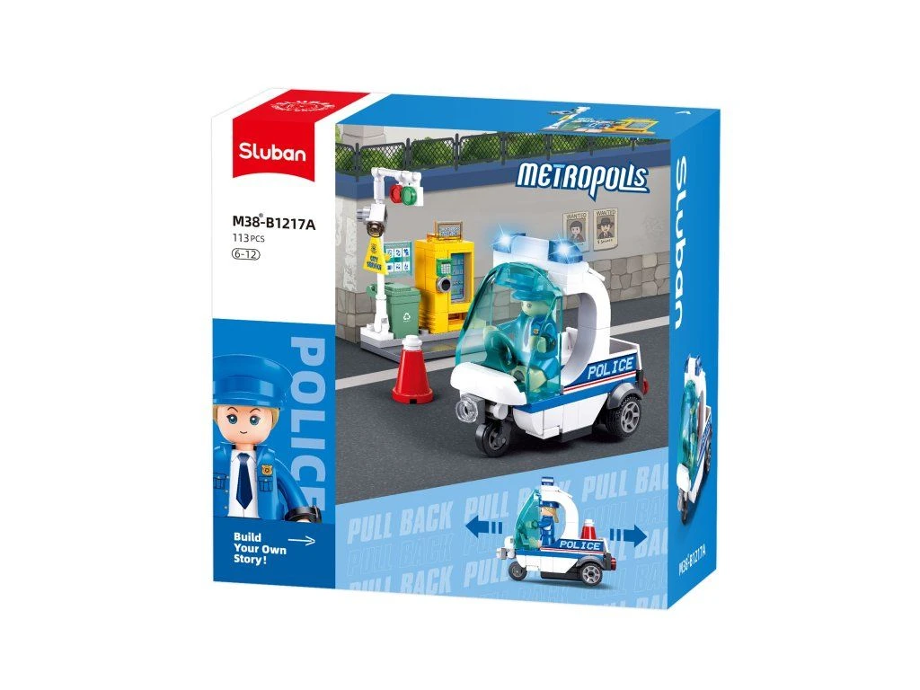 Sluban Metropolis M38-B1217A Policejní hlídka na tříkolce
