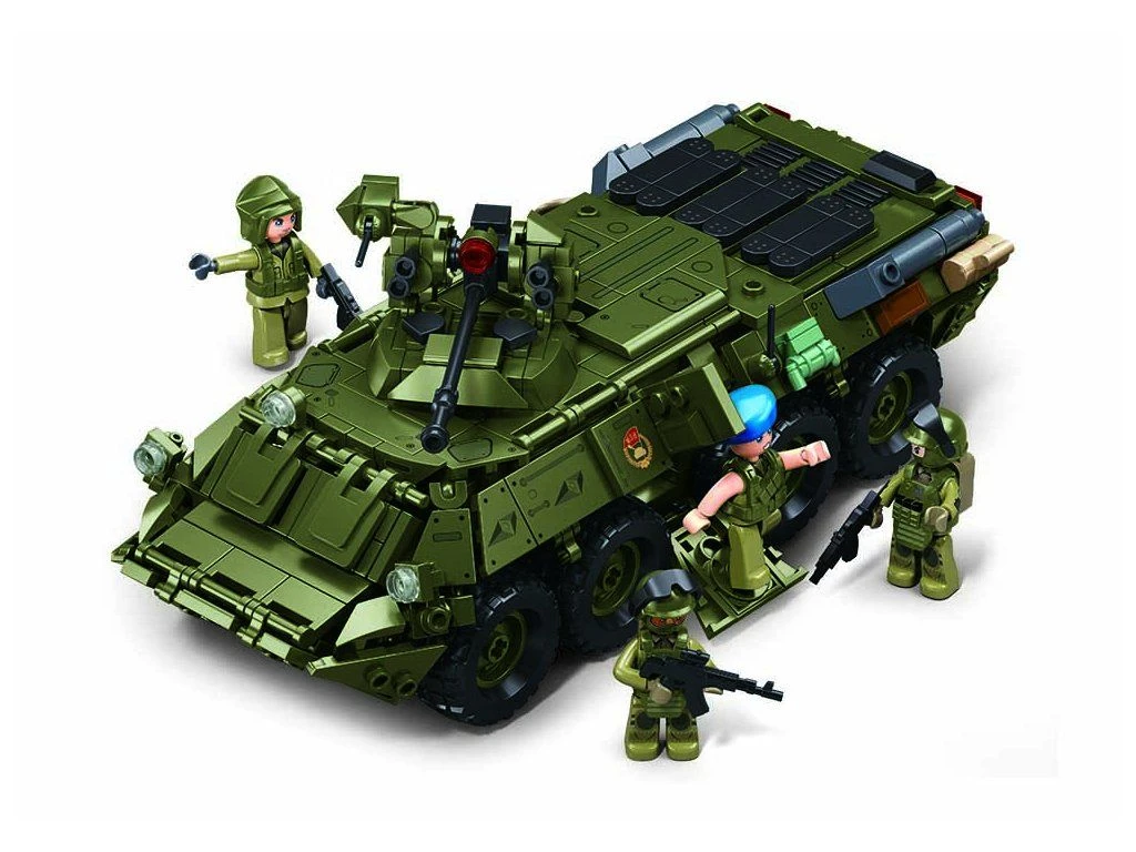 Sluban ModelBricks M38-B1251 Obrněný transportér BTR-80AS v měřítku 1:35
