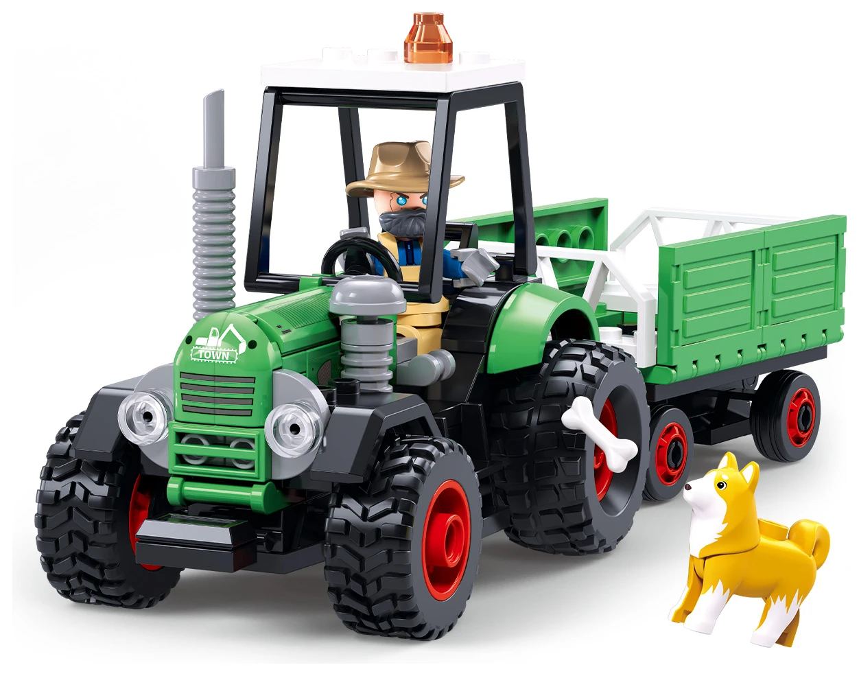 Sluban Metropolis M38-B1392 Zemědělský traktor s přívěsem