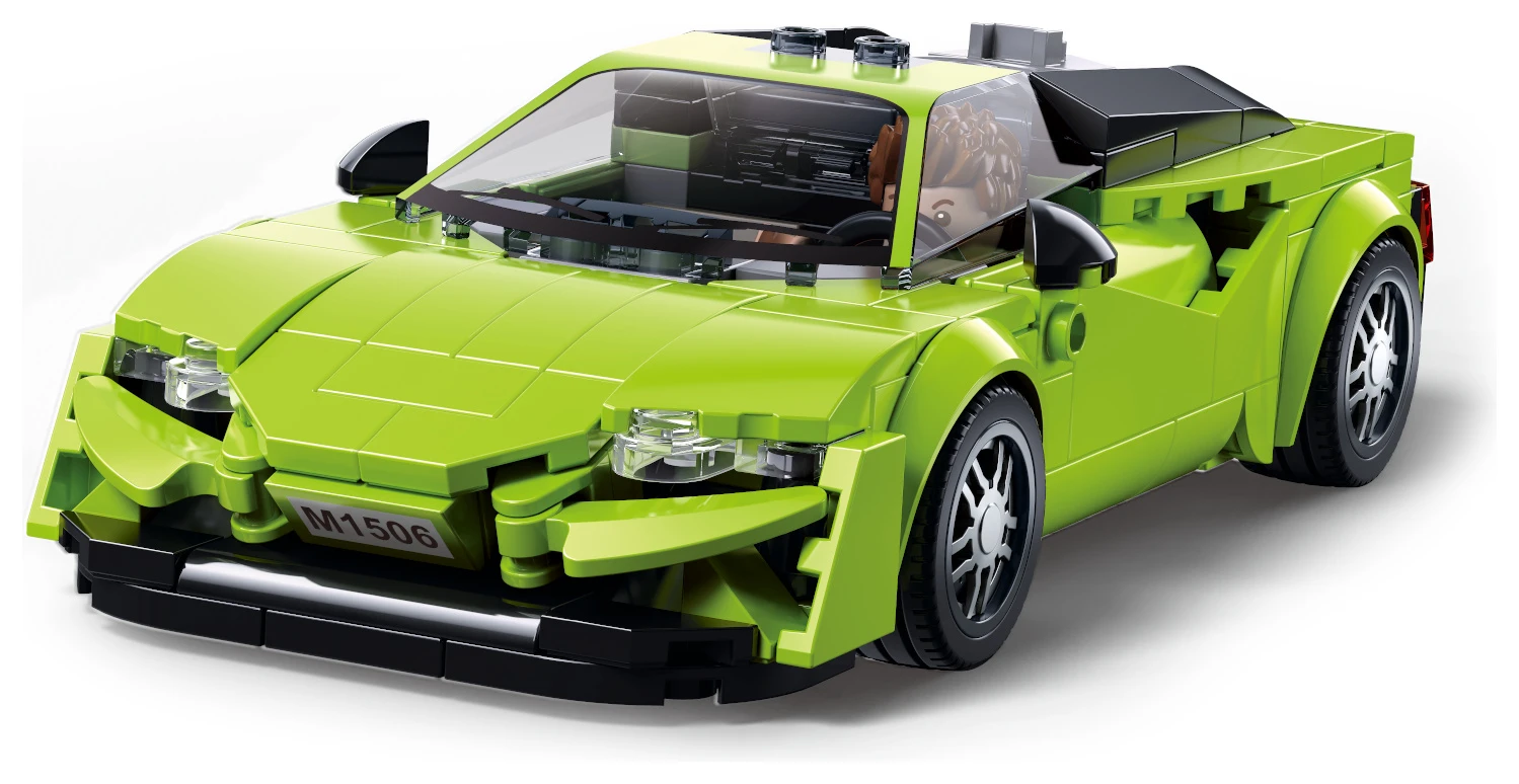 Sluban ModelBricks M38-B1506 Zelený sportovní automobil v měřítku 1:32