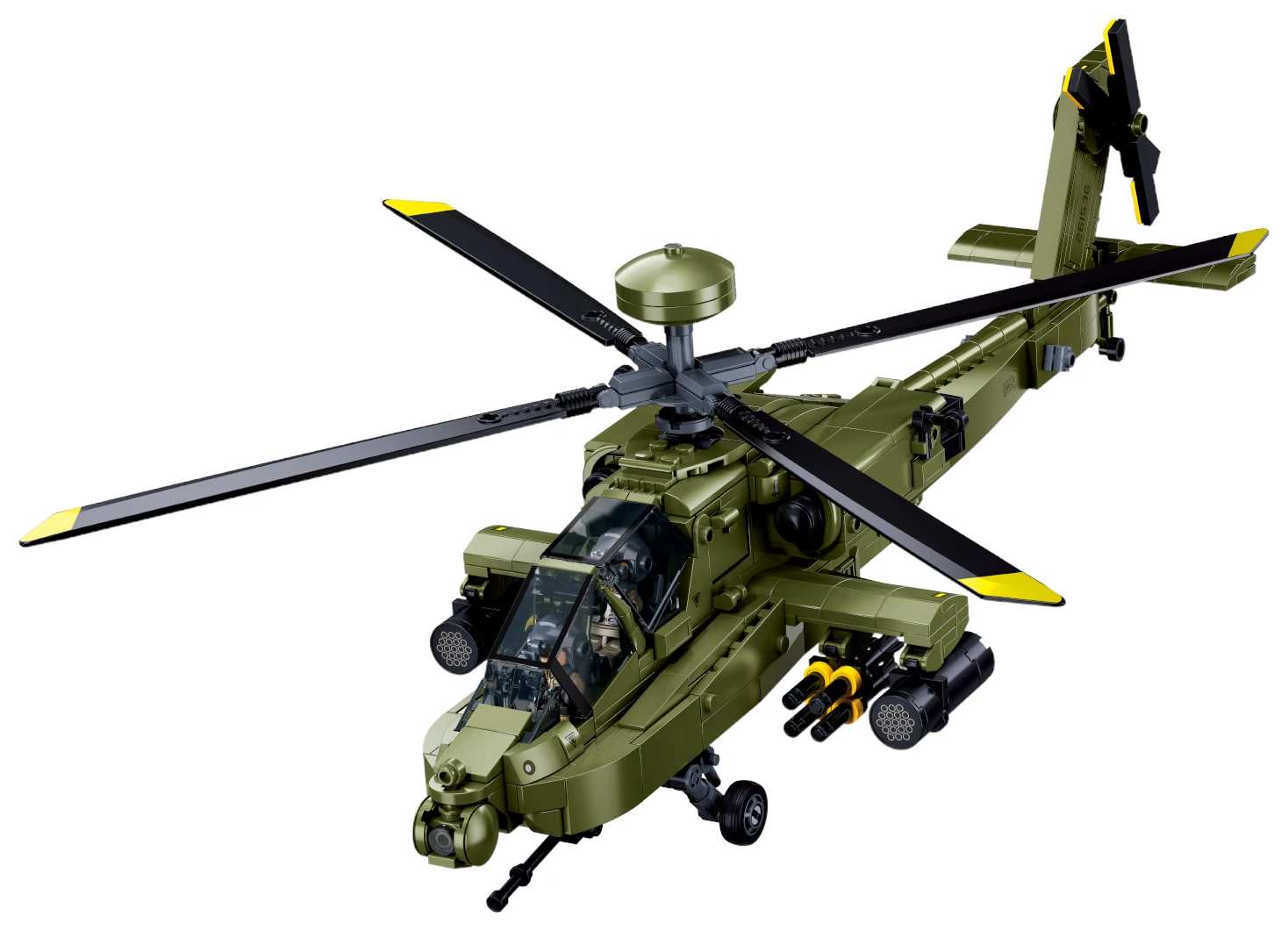 Sluban ModelBricks M38-B1536 Bitevní vrtulník AH-64D-S Apache v měřítku 1:35
