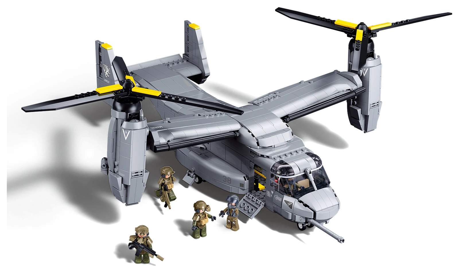 Sluban ModelBricks M38-B1537 Transportní letoun MV-22-S Osprey s překlopnými rotory v měřítku 1:44