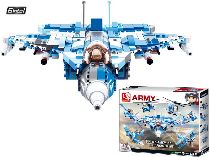 Sluban Army 6v1 M38-B0665 Army avioane de luptă, 6-in-1