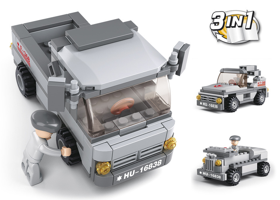 Sluban Army M38-B0537E Camionul de transport, 3...in-1