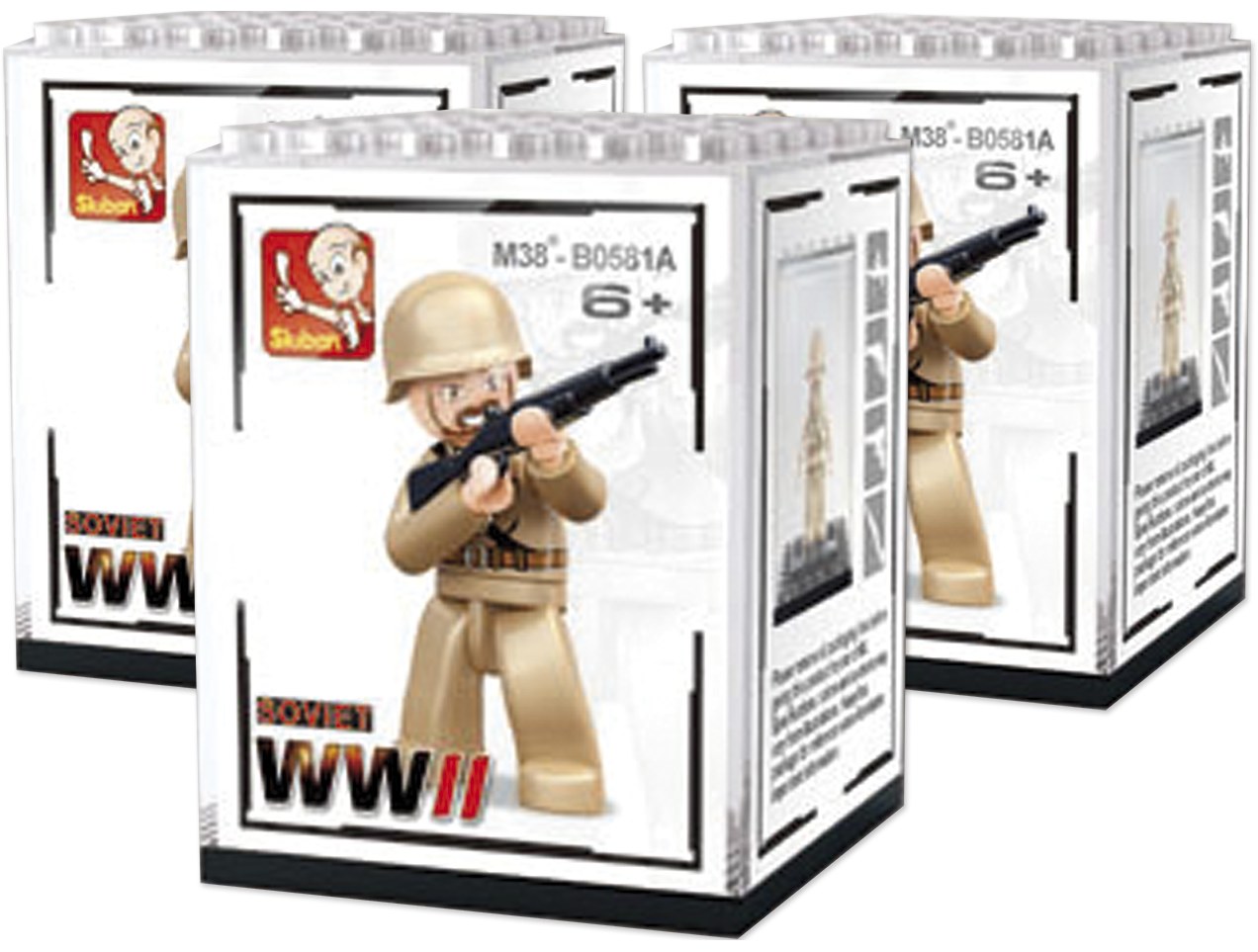 Sluban Figurky M38-B0585 Figurine jucărie al doilea război mondial în cutii de afișare