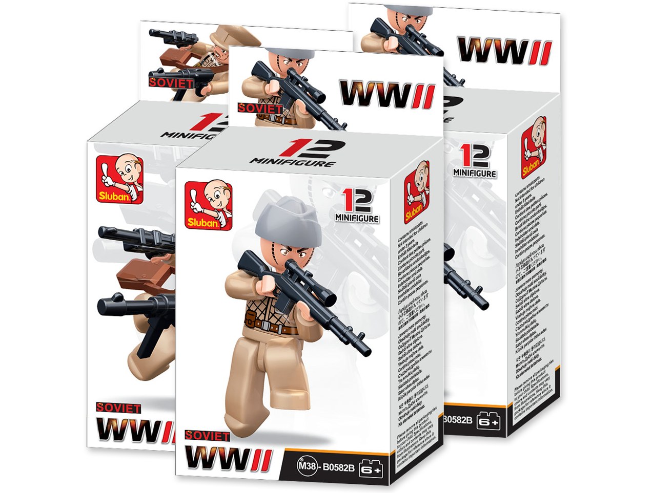 Sluban Figurky M38-B0586 Figurine de jucărie din al doilea război mondial în cutii mici