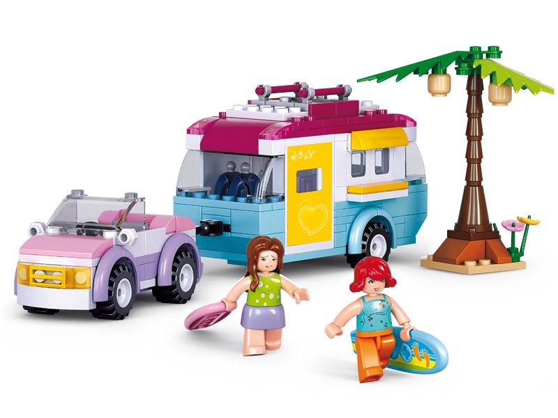 Sluban Girls Dream M38-B0606 Masina cu caravana