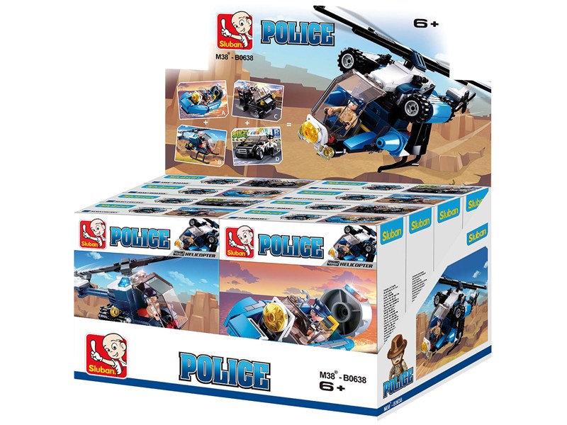 Sluban Policie M38-B0638 Afişaj - 4 modele / 8 seturi