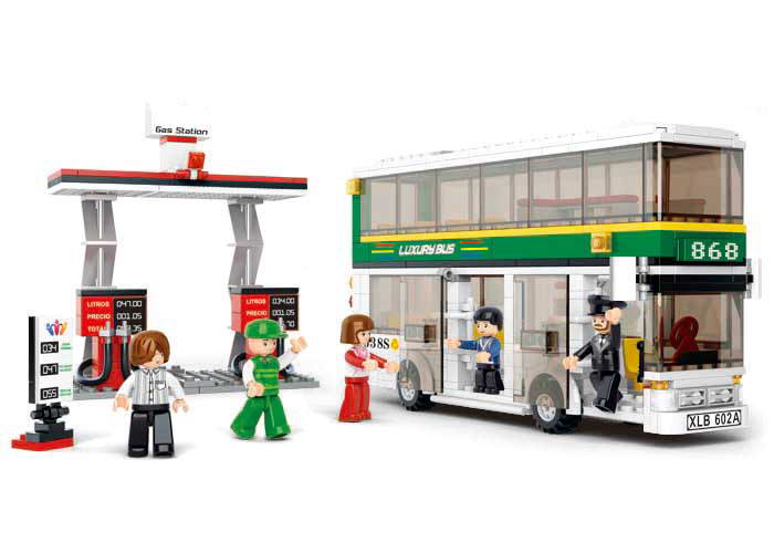 Sluban Town M38-B0331 Autobuz dublu cu benzinărie