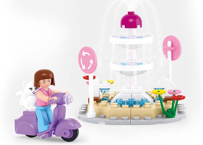 Sluban Girls Dream M38-B0519 Fântâna giratoriu cu scuter